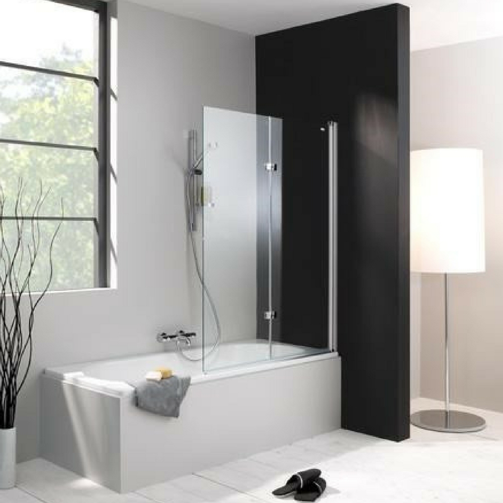 Huppe Design pure bath screen 1000 1500 mm matt profil anti plaque desno fiksiranje