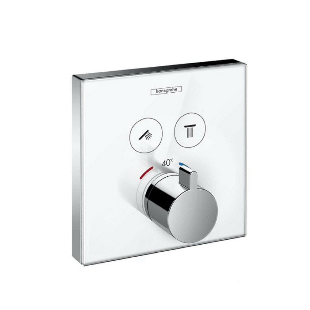 Termostatski mešač ShowerSelect sa dve funkcije, Belo Staklo 1