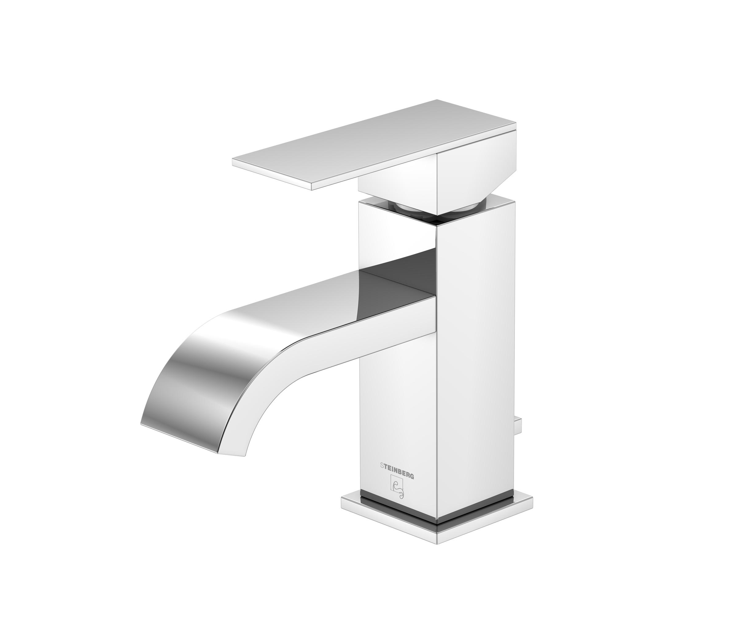 135 1001 Single lever basin mixer with ceramic cartridge, with closed handle 100 mm, wide spout, with pop up