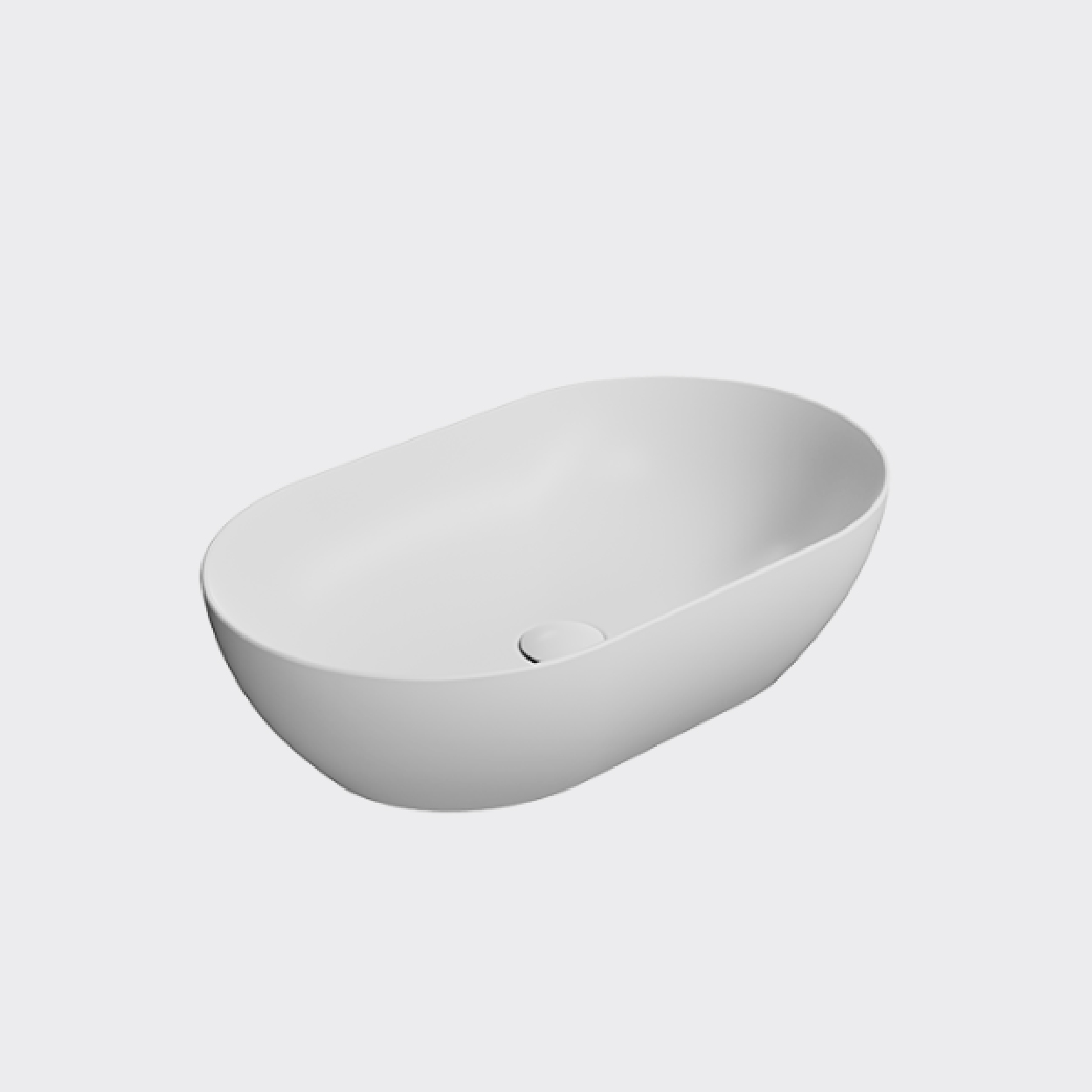 Pura Washbasin 60×37 Ta Countertop No Overflow White Matt-01